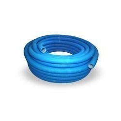 Flexibilní plastové potrubí bez aditiv KLIMAFLEX BA 90 modrá/šedá, smotek 50 bm